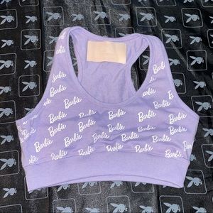 Missguided x Barbie Purple 💜 Logo Sports Bra